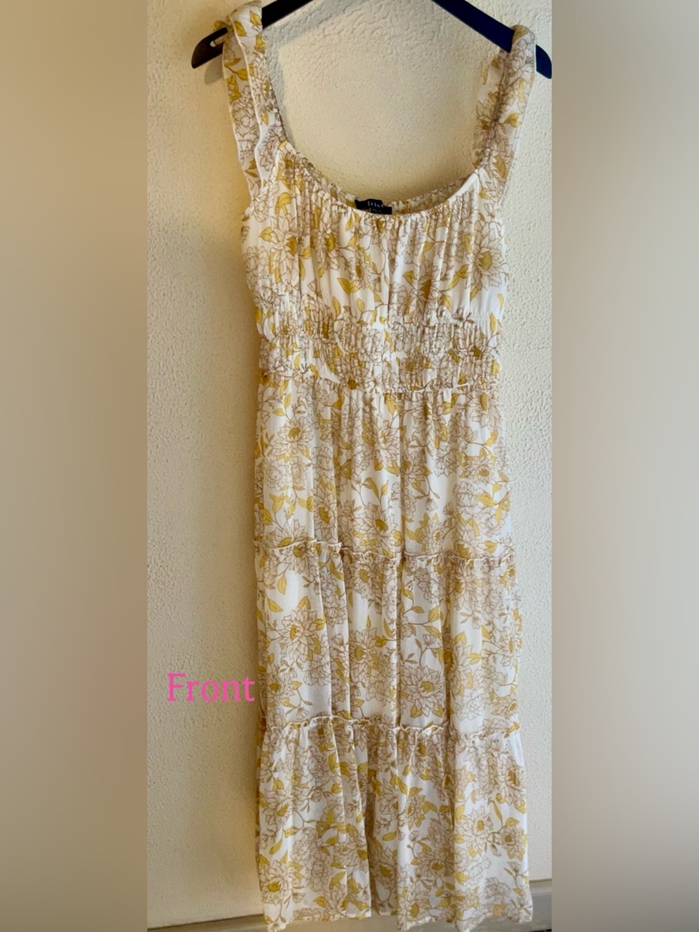 Floral Tiered Sleeveless Maxi Dress Smocked Waist โ Size XL